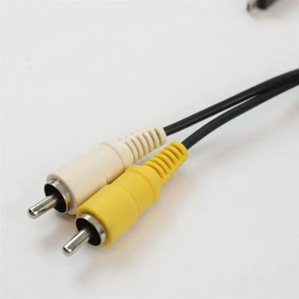 Lot of 2 Used Game Console AV RCA Cables 2 RCA & 3 RCA Multicolor