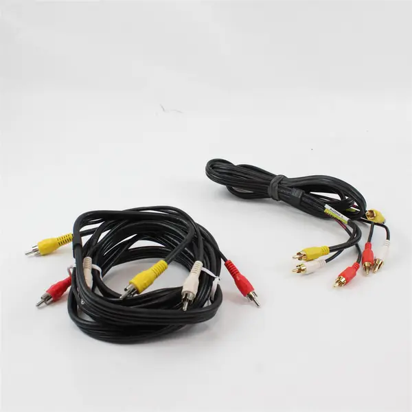 Lot of 2 3 RCA AV Composite Audio Video Cables VCR DVD Game Console