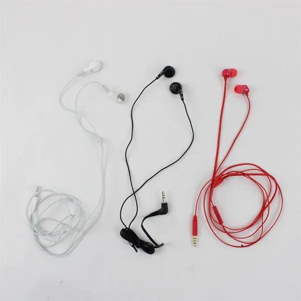 Lot of 3 Wired 3.5mm Earbuds Headphones Mixed Colors
