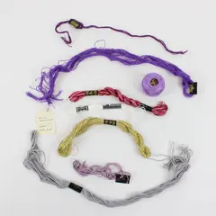 DMC Embroidery Thread Mixed Lot 9 Assorted Colors Weights Used/Unused