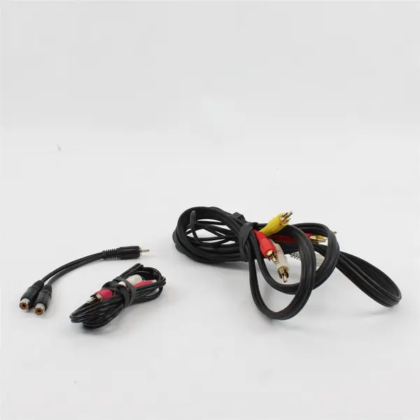 Lot of 3 AV Cables RCA Audio Composite Y Splitter