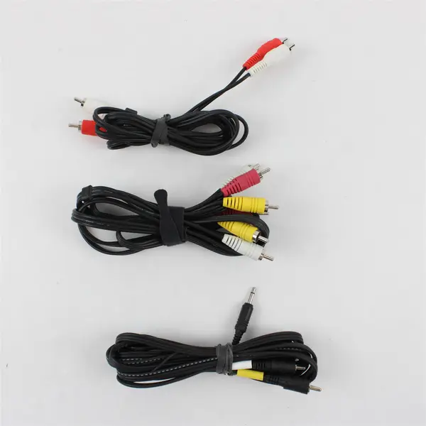 Lot of 3 AV & Stereo Audio Cables 3.5mm RCA Composite Used