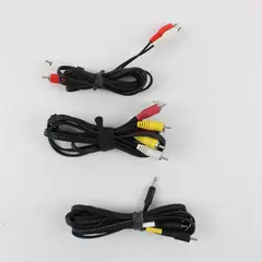 Lot of 3 AV & Stereo Audio Cables 3.5mm RCA Composite Used