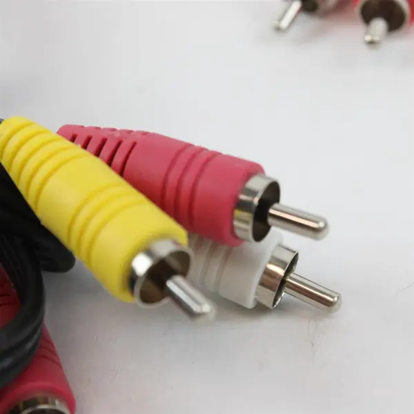 Lot of 3 AV & Stereo Audio Cables 3.5mm RCA Composite Used