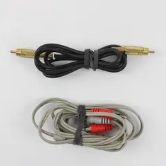 Lot of 2 Unbranded RCA AV Interconnect Cables Black Gray Mixed