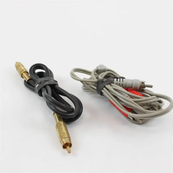 Lot of 2 Unbranded RCA AV Interconnect Cables Black Gray Mixed