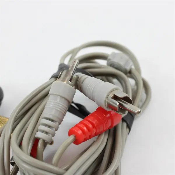 Lot of 2 Unbranded RCA AV Interconnect Cables Black Gray Mixed