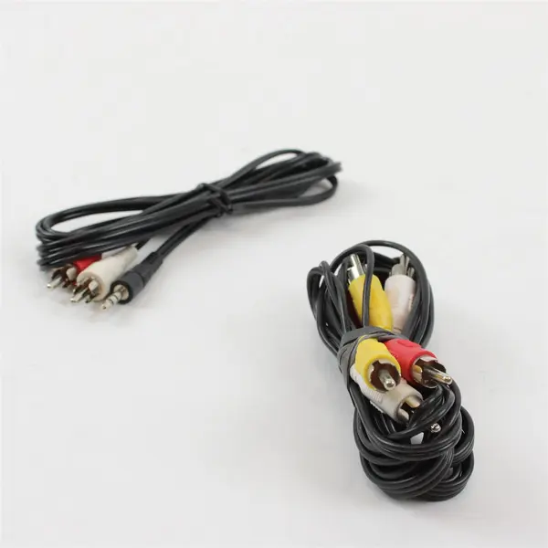 Lot of 2 AV Cables Composite RCA & 3.5mm Stereo Plug Audio Video