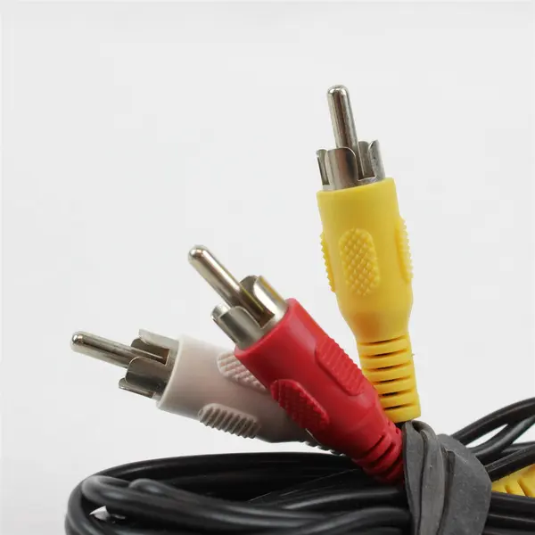 Lot of 2 AV Cables Composite RCA & 3.5mm Stereo Plug Audio Video