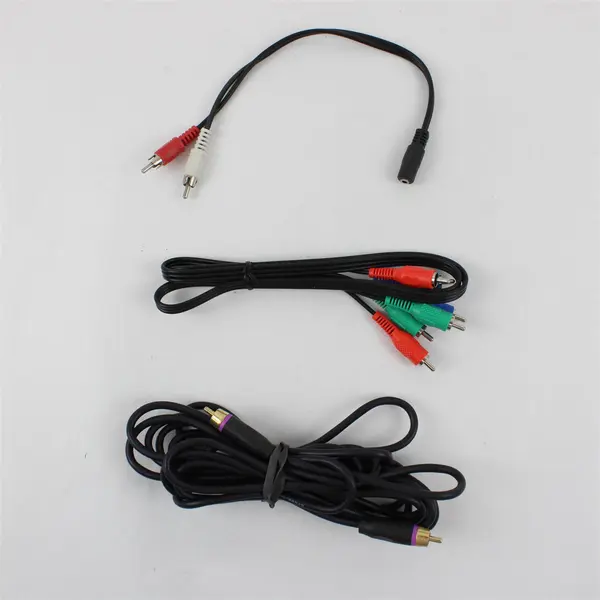 Lot of 3 Mixed AV Cables Dynex RCA Component 3.5mm Female Jack