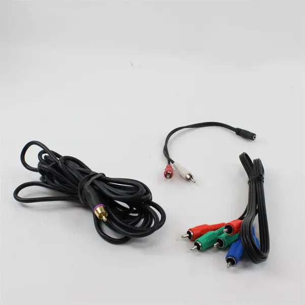 Lot of 3 Mixed AV Cables Dynex RCA Component 3.5mm Female Jack