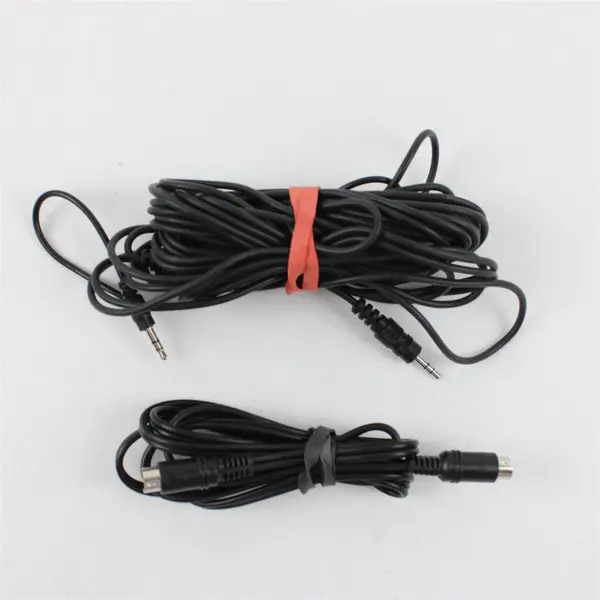 Lot of 2 Used AV Audio Cables 3.5mm Mini Plugs Mini-DIN Style