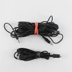 Lot of 2 Used AV Audio Cables 3.5mm Mini Plugs Mini-DIN Style