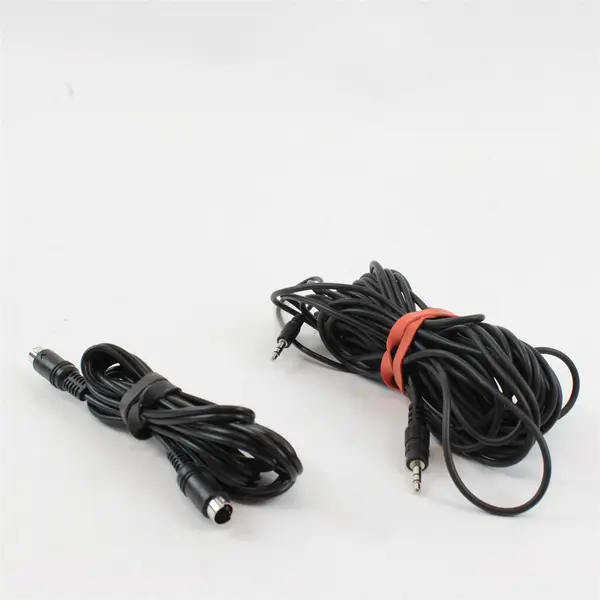 Lot of 2 Used AV Audio Cables 3.5mm Mini Plugs Mini-DIN Style