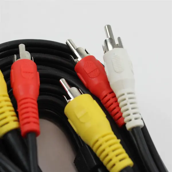 Lot of 2 RCA AV Cable USB-A to Mini-USB Cable Ferrite Core