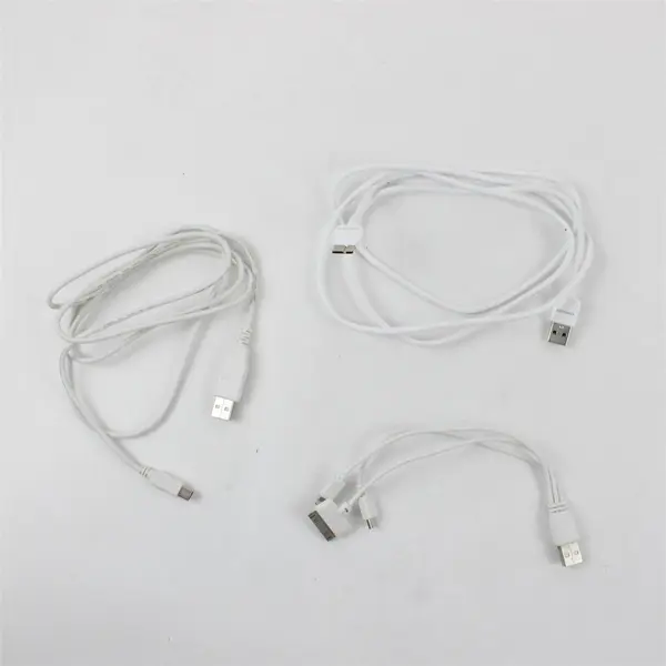 Lot of 3 Mixed Brand USB-A Charging Data Cables Assorted Device Connectors