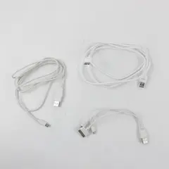 Lot of 3 Mixed Brand USB-A Charging Data Cables Assorted Device Connectors
