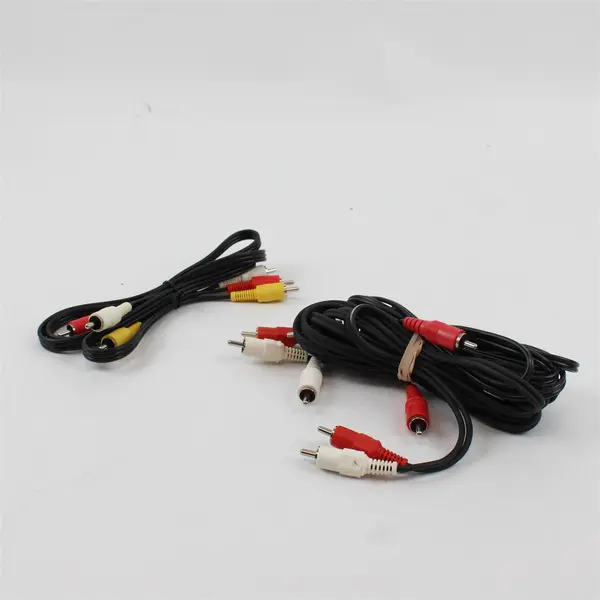 Lot of 2 RCA Composite AV Cable + Stereo Audio RCA Cable