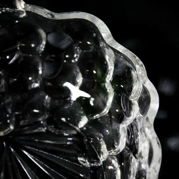 2 Vintage Clear Glass Grape Cluster Candy Nut Dishes 