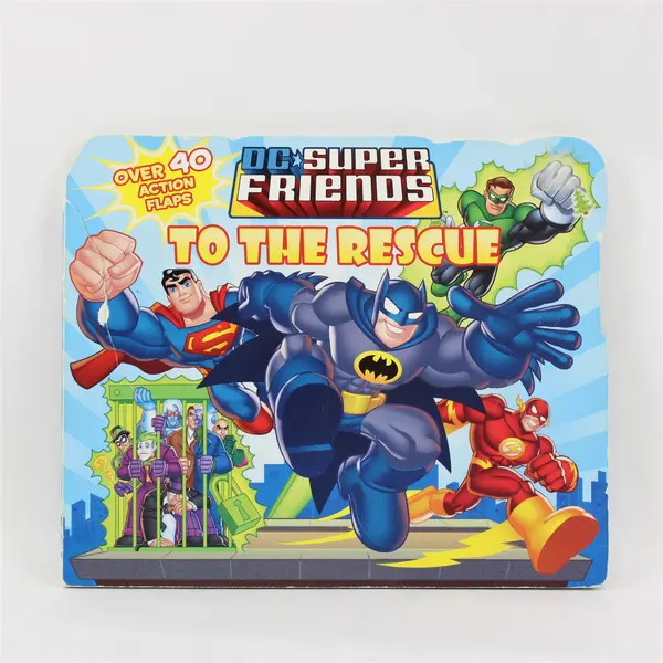 DC Super Friends to the Rescue by J E Bright 2012 Board Book 40+ Action Flaps