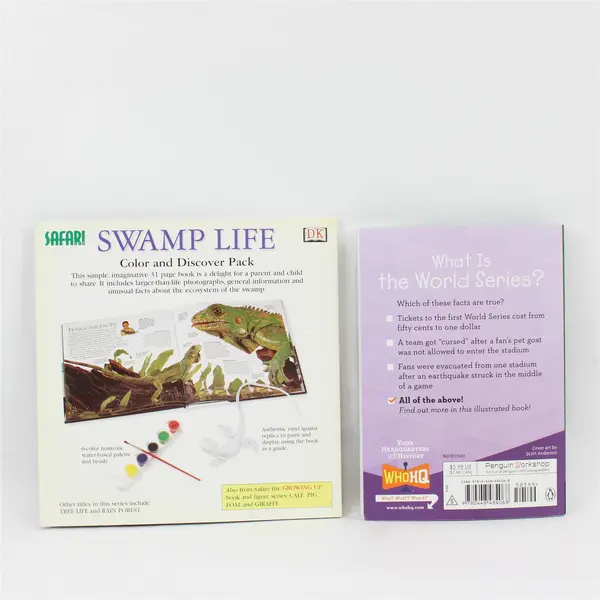 Lot of 2 Early Reader Nonfiction PB: What Is the World Series? & Swamp Life