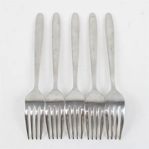 Five Stainless Dinner Forks in the Pattern Sydney by WMF Cromargan