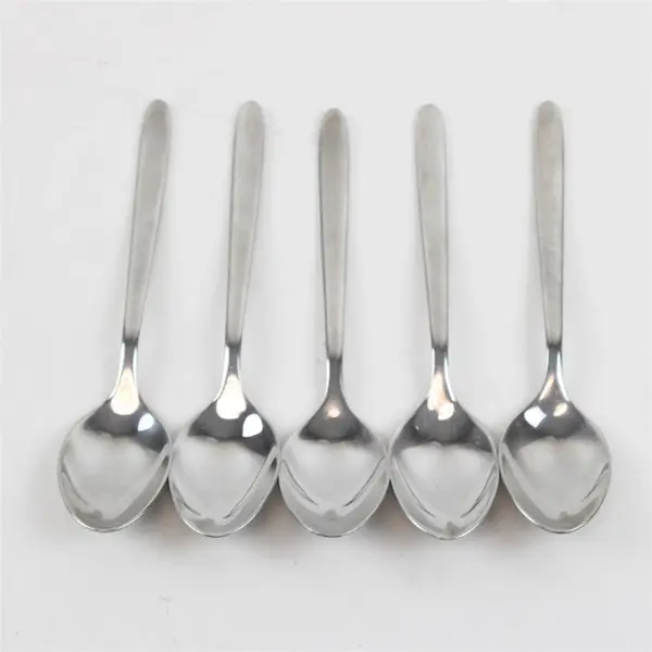 Five Stainless Egg Spoons by WMF Cromargan in the Pattern Sydney.