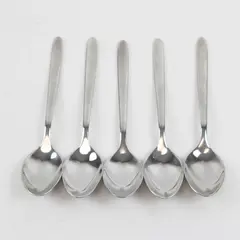 Five Stainless Egg Spoons by WMF Cromargan in the Pattern Sydney.