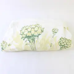 Couleur Nature Artichoke Print Cotton Tablecloth 59x59 Stained