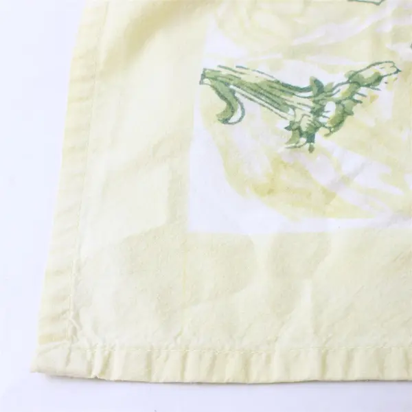 Couleur Nature Artichoke Print Cotton Tablecloth 59x59 Stained