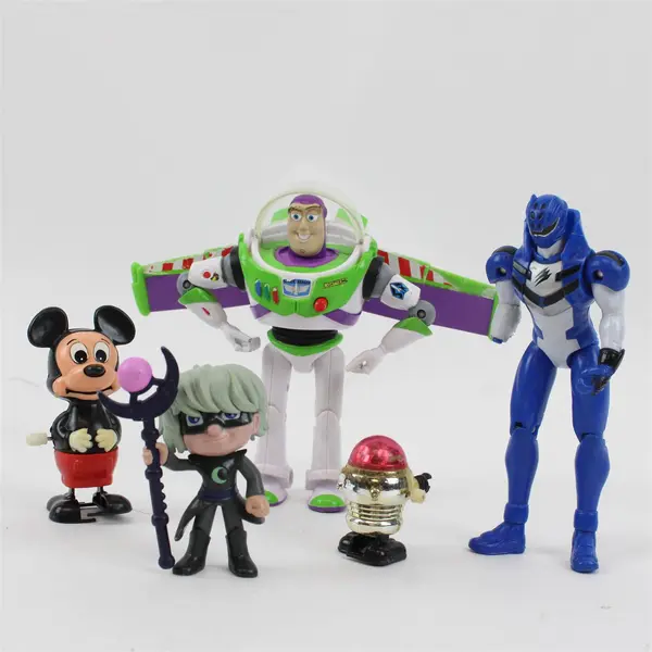 Toy Figurine Lot: Power Rangers, Disney, Pj Masks, 1977 Tomy Robot