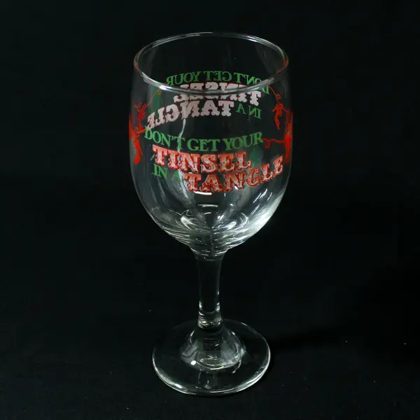 Libbey Don't Get Your Tinsel In A Tangle 11.5 OZ Wine Glass