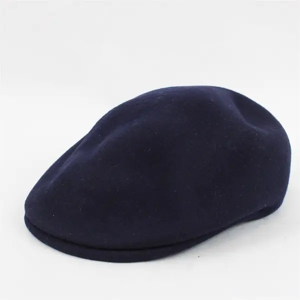 Paris France Navy Blue Embroidered Flat Cap 55cm