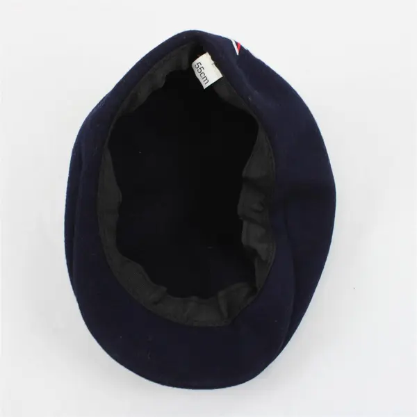 Paris France Navy Blue Embroidered Flat Cap 55cm