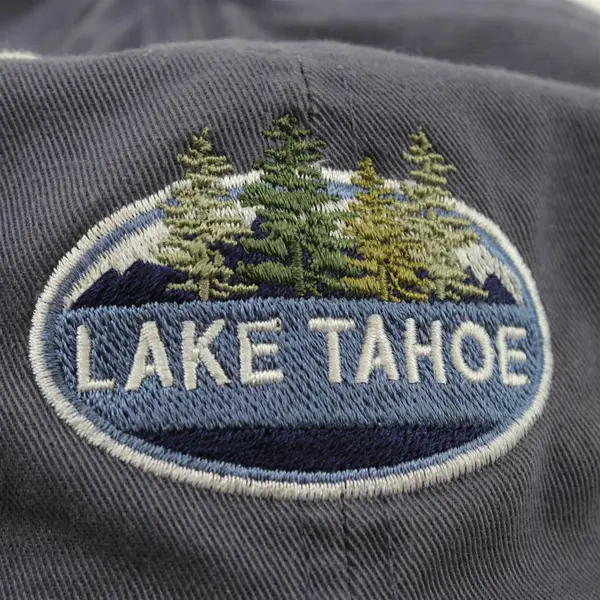 Fahrenheit Embroidered Lake Tahoe Gray-Blue Baseball Cap One Size