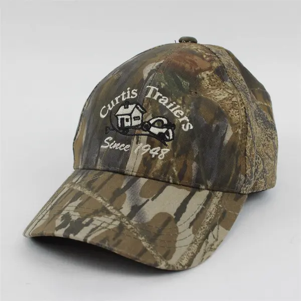 JP Media Curtis Trailers Embroidered Camo Baseball Cap One Size