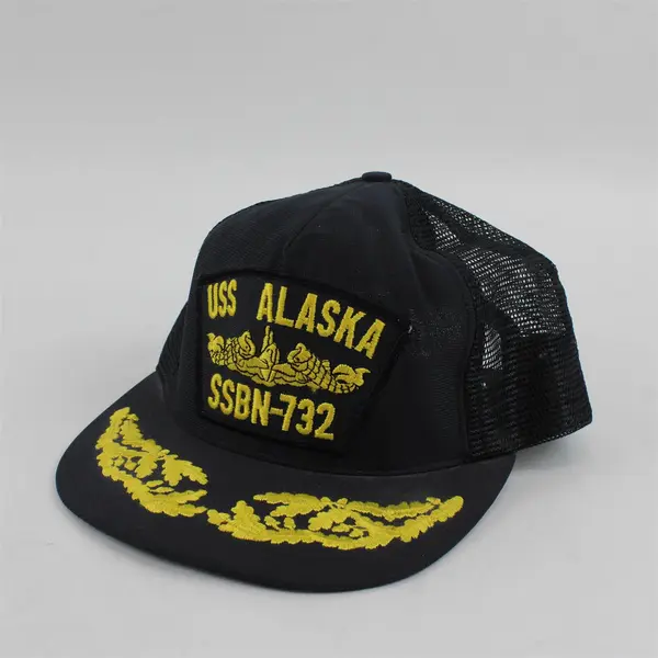 Northstar USS Alaska SSBN-732 Embroidered Navy Blue Trucker Hat One Size 