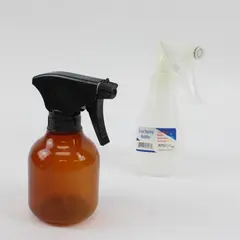 The Bottle Crew Lot of 2 8oz Spray Bottles Amber White Translucent