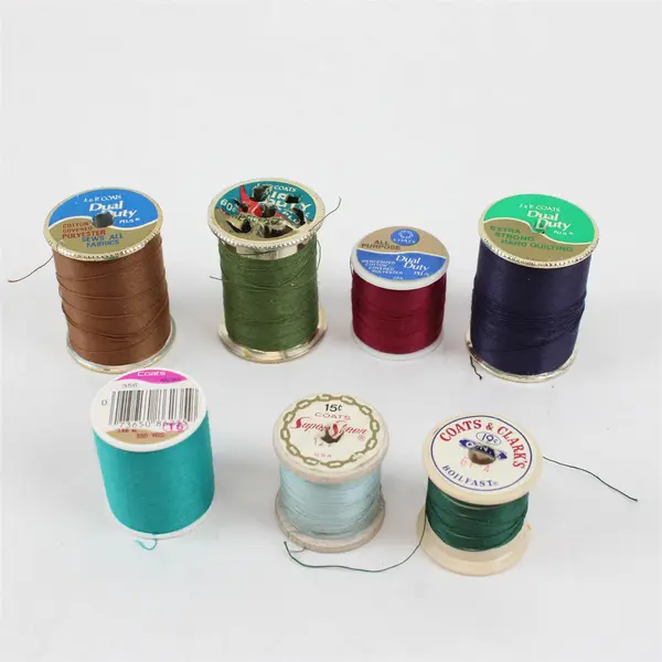 Lot of 7 J&P Coats Coats & Clark Thread Spools Assorted Mixed Colors