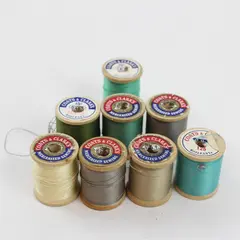 Lot of 8 Coats & Clark's Thread Spools Assorted Colors