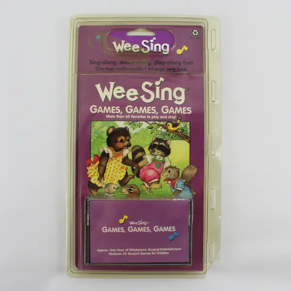 Wee Sing Games, Games, Games Sing-Alongs Vintage Cassette Tape 1998, New 