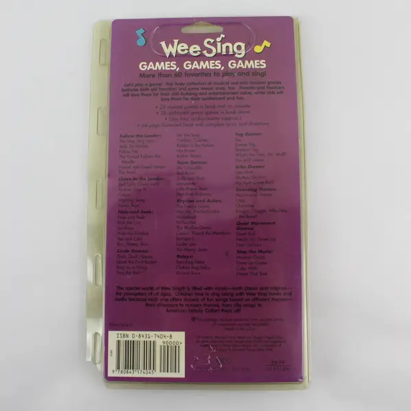 Wee Sing Games, Games, Games Sing-Alongs Vintage Cassette Tape 1998, New 