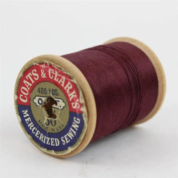 Lot of 6 Coats & Clarks Sewing Thread Spools Assorted Colors