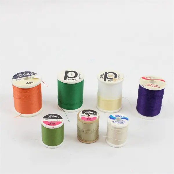 Lot of 7 Talon Sewing Thread Spools Assorted Colors