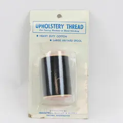 American Thread Black Heavy Duty Cotton Upholstery Thread 300 Yd Spool New
