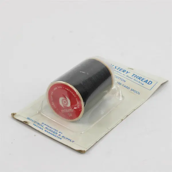 American Thread Black Heavy Duty Cotton Upholstery Thread 300 Yd Spool New