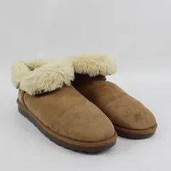 Unbranded Women's Size 11 Brown Suede Sheep Wool Lined Booties