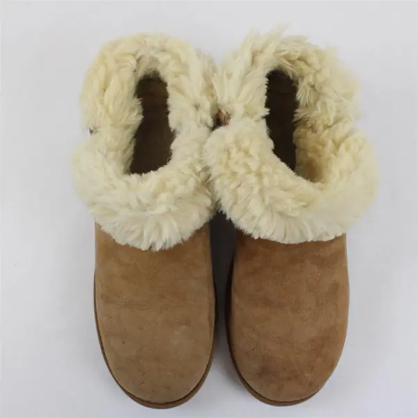 Unbranded Women's Size 11 Brown Suede Sheep Wool Lined Booties