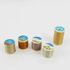 Lot of 5 Coats Sewing Thread Spools Assorted Brown Colors