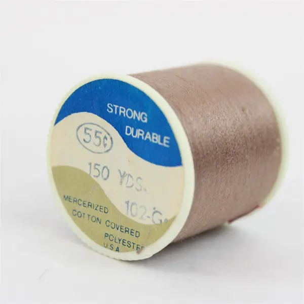 Lot of 5 Coats Sewing Thread Spools Assorted Brown Colors